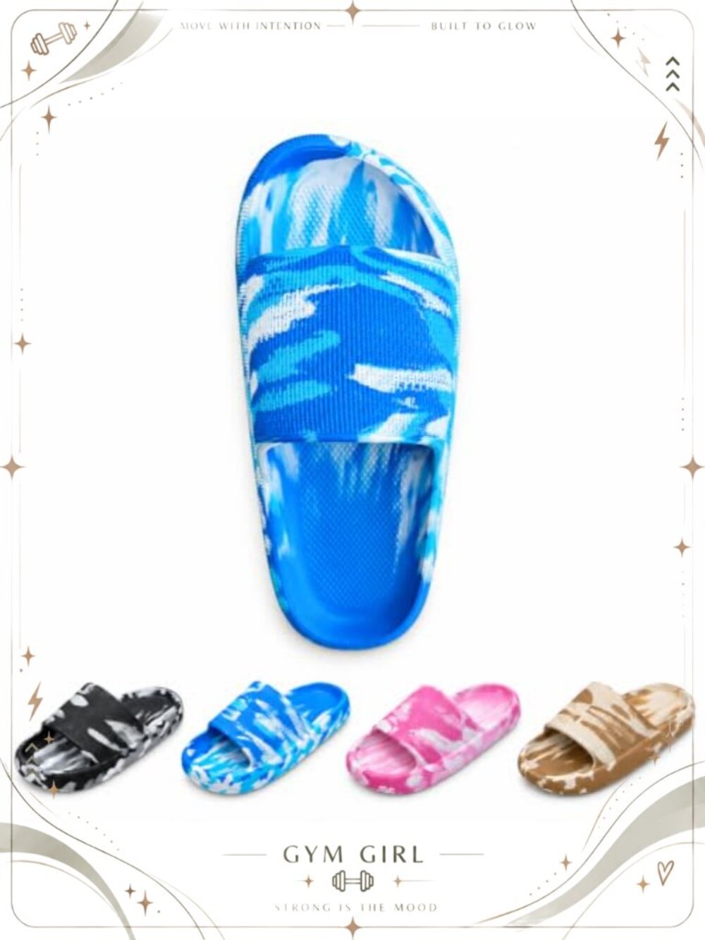 Unisex Cloud Slides EVA Thick Sole Waterproof Non-Slip Sandals